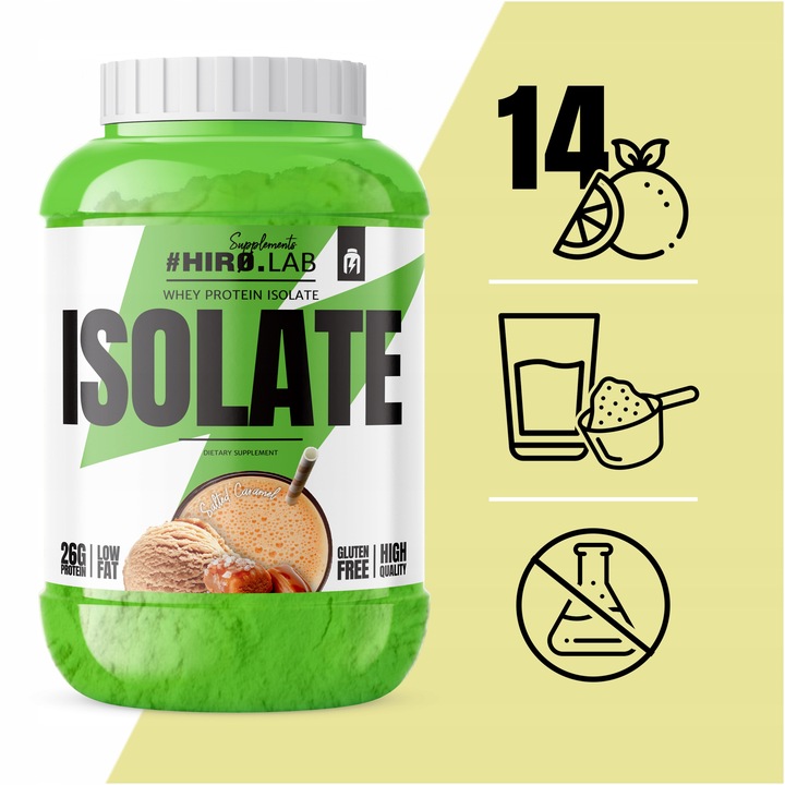 Izolat Białka BIAŁKO 1800 g wpi iso Whey Protein Isolate SŁONY KARMEL HIRO
