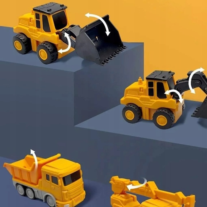 MAGNETYCZNE ZABAWKI DO BUDOWANIA SAMOCHODÓW I CIĘŻARÓWEK + SCHOWKIEM