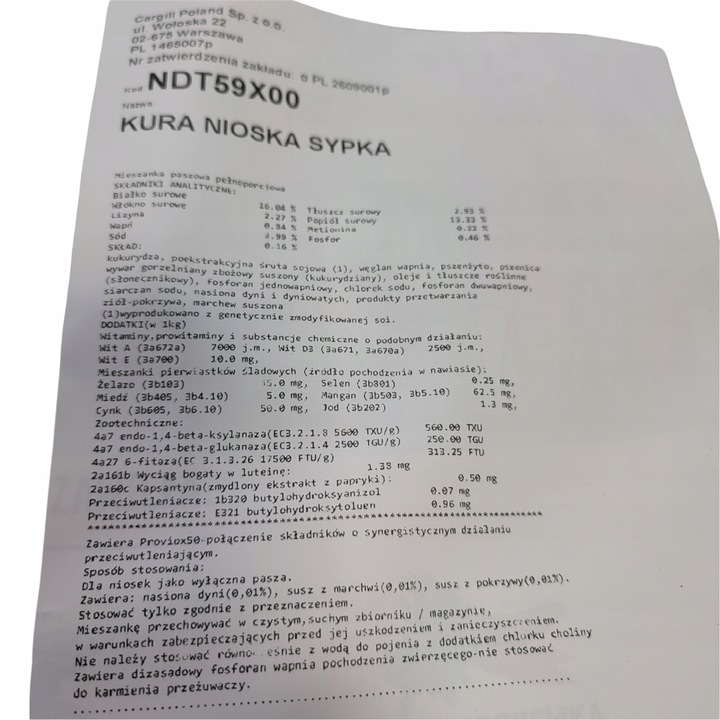 Kurka Naturka Nioska Sypka pasza dla kur 25kg