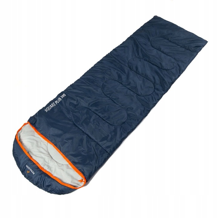 Śpiwór BERGSON SQUARE Plus 300 Navy # Lewy-zip