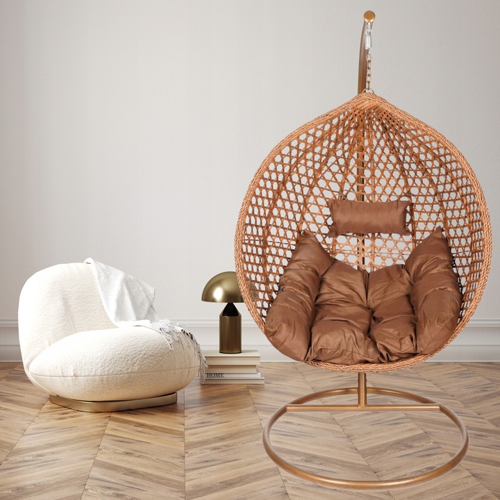 FOTEL KOKON KOSZ WISZĄCY JEDNOOSOBOWY DO POKOJU OGRODU OGRODOWY NA BALKON