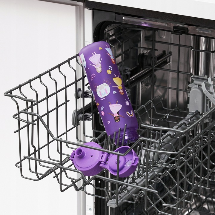 BUTELKA BIDON NA WODĘ FIOLETOWY ZAMEK KSIĘŻNICZKI JEDNOROŻEC TĘCZA ION8 0,5