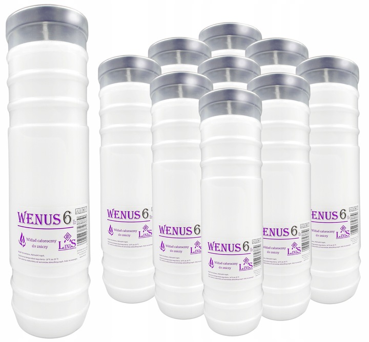 Rewelacyjne wkłady do zniczy Parafinowe Wenus 6 Linis 6 dni