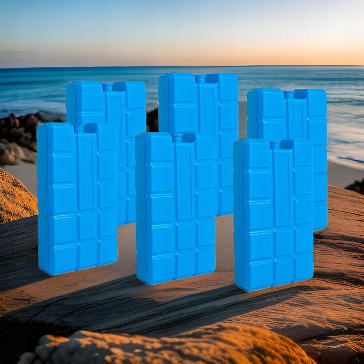 ZESTAW 6 WKŁADÓW 400 ML, 6 x WKŁAD CHŁODZĄCY, DO LODÓWKI TURYSTYCZNEJ