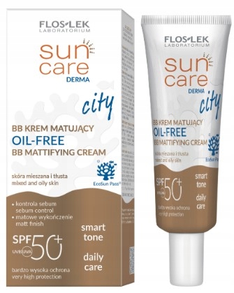 FLOSLEK SUN CARE KREM matujący oil-free SPF 50+ Derma City BB 30 ml