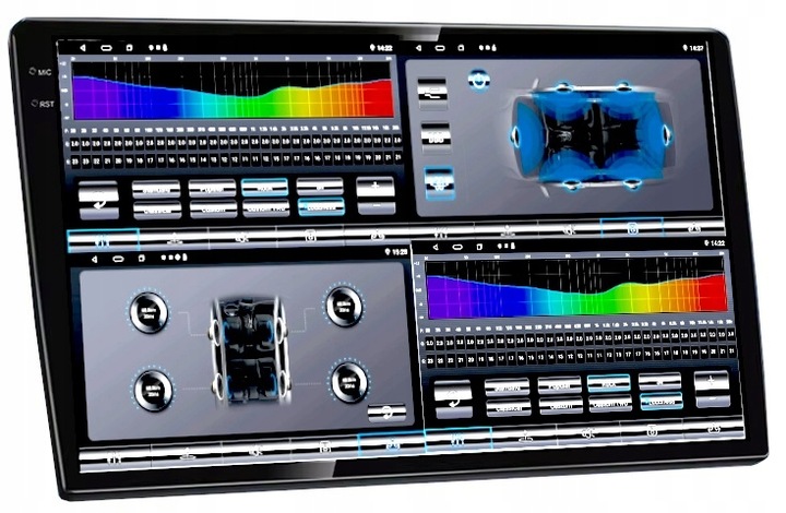 RADIO 10 CALI GPS 2 DIN BLUETOOTH ANDROID AUTO CARPLAY WIFI USB 4/62GB QLED