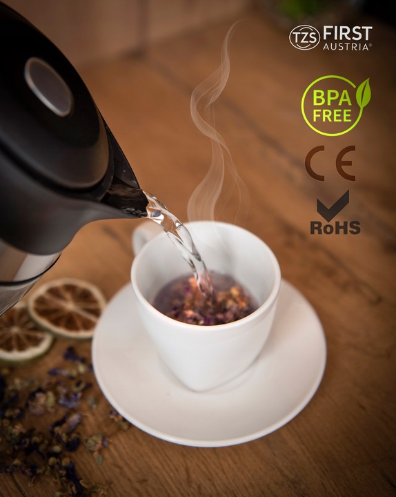 Czajnik elektryczny REGULACJA TEMP KOLORY LED 1,8L First Austria