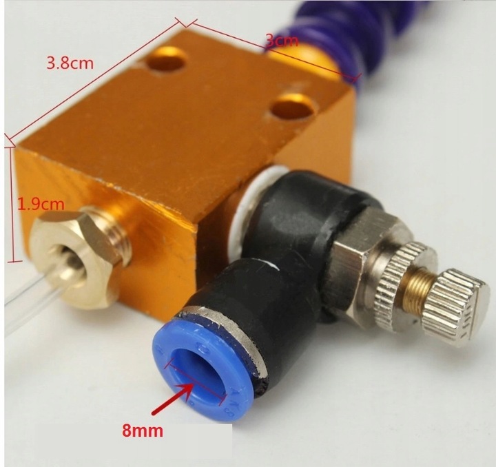 MGŁA OLEJOWA DYSZA CNC rurka segmentowa chłodzenie