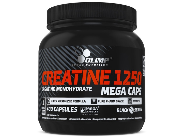 Monohydrat kreatyny OLIMP 1250 Mega Caps (400 kapsułek)