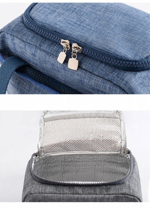 TORBA TERMICZNA ŚNIADANIOWA LUNCH BOX IZOLACYJNA niebieska