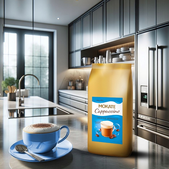 Napój Kawowy Kawa Cappuccino z Pianką Magnez + Witamina B6 800g Mokate