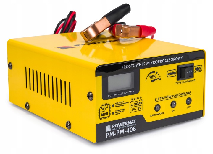PROSTOWNIK ELEKTRONICZNY ŁADOWARKA 6/12V 15A