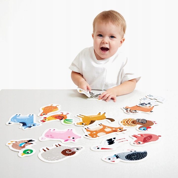 Puzzle do pary Zwierzątka na wsi Czuczu 18m+