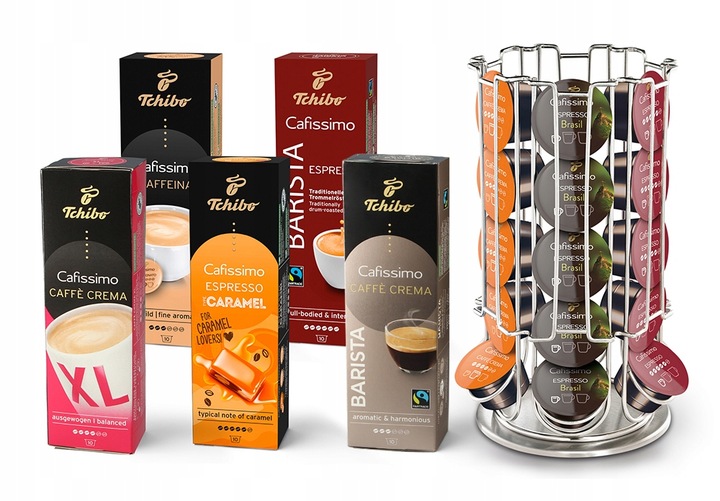 Kawa kapsułki Tchibo Cafissimo 50szt. + stojak