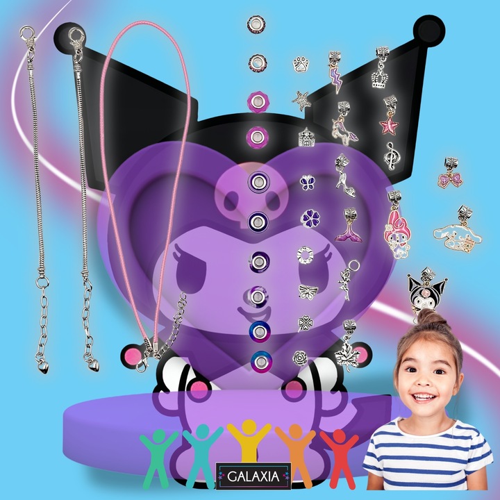 ZESTAW DO ROBIENIA BRANSOLETEK NASZYJNIKÓW Do Biżuterii Dla Dzieci Kuromi