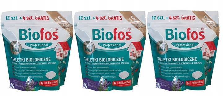 BIOFOS EKO TABLETKI BIOLOGICZNE DO SZAMBA 36 SZTUK