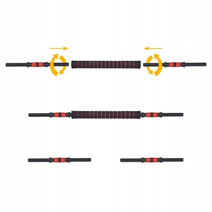 HANTLE REGULOWANE ZESTAW HANTLE DO ĆWICZEŃ 2x10KG 20KG SZTANGA + GRYFY