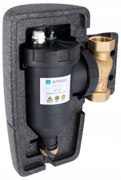SEPARATOR FILTR ODMULNIK ZANIECZYSZCZEŃ MAGNETYCZNY INSTALACJI CO ADS160 1"