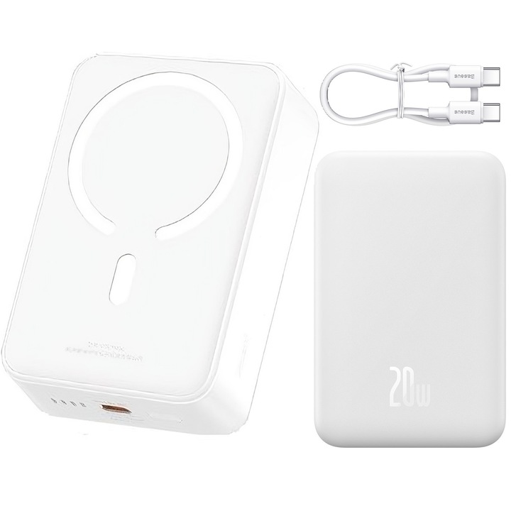 BASEUS POWER BANK 20000mah PD 20W USB-C TYP-C MAGSAFE ŁADOWANIE INDUKCYJNE