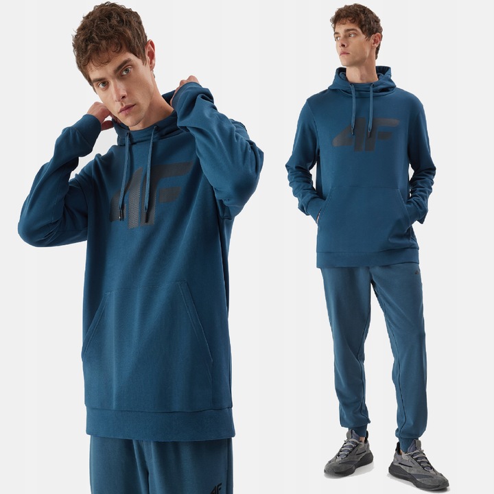 4F BLUZA MĘSKA DRESOWA SPORTOWA Z KAPTUREM BASIC