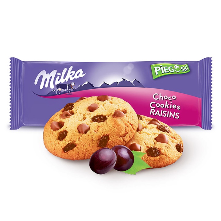 9x Milka Pieguski Choco Cookie Raisins 135