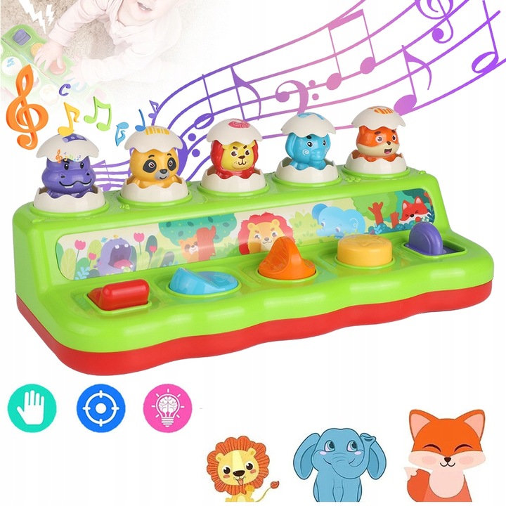 WYSKAKUJĄCE ZWIERZĄTKA INTERAKTYWNA ZABAWKA GRA ZRĘCZNOŚCIOWA POP-UP