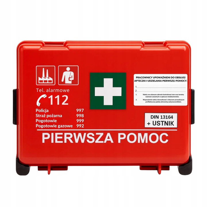 APTECZKA PIERWSZEJ POMOCY DIN 13164 NORMA EUROPA USTNIK WYPOSAŻONA BHP