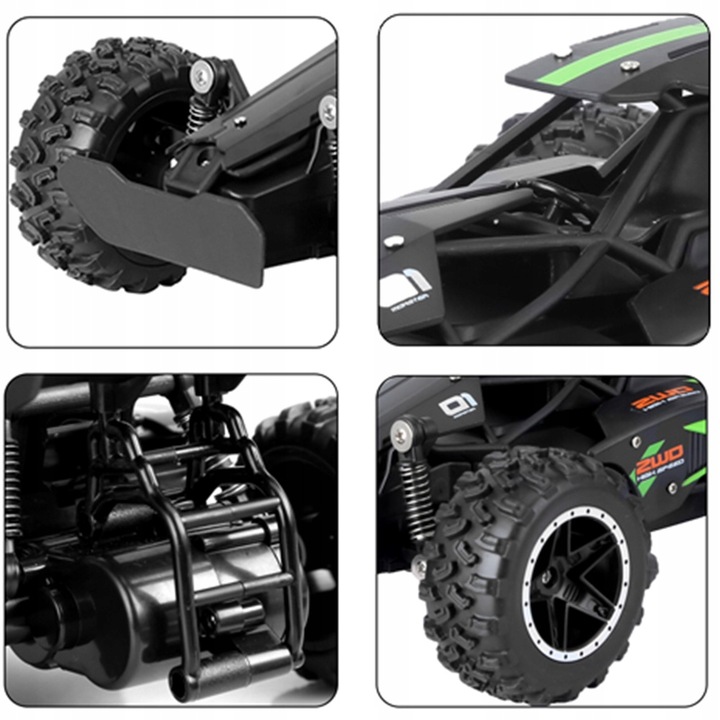 SAMOCHÓD ZDALNIE STEROWANY AKUMULATOR 2,4GHZ RC SZYBKI SAMOCHÓD TERENOWY