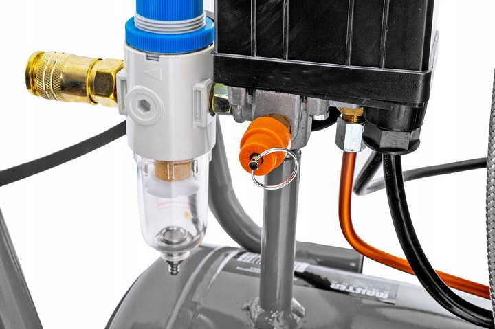 KOMPRESOR BEZOLEJOWY SPRĘŻARKA SEPARATOR 24L CICHY 60dB Majster Polska 0063