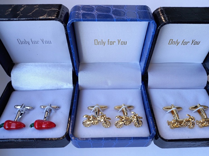 Spinki do mankietów EXC Pistolet Srebrny Stalowy