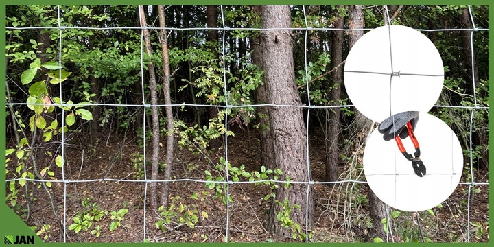 Siatka Leśna Ogrodzeniowa wys 120/9/15 L 50m Budowlana na kury Sarny Gratis