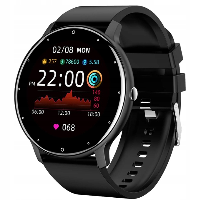 Zegarek męski MK-Tech SMARTWATCH krokomierz pulsometr czarny