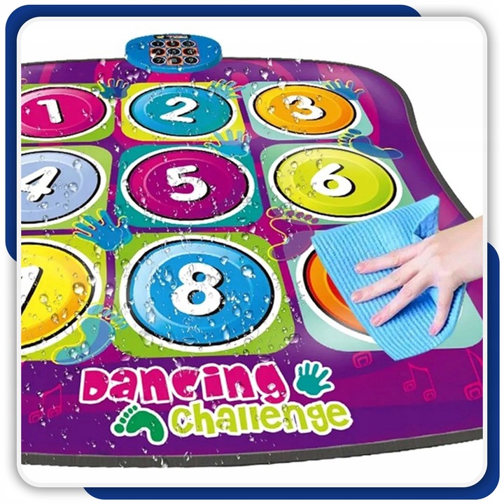 MATA MUZYCZNA do TAŃCZENIA TAŃCA + MIKROFON KARAOKE GŁOŚNIK BLUETOOTH 2W1