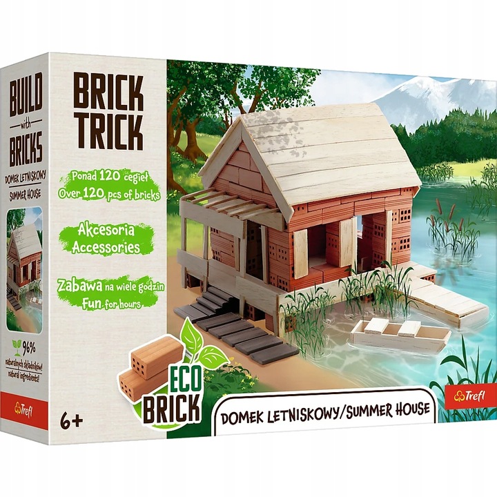 BRICK TRICK DOMEK LETNISKOWY KAMPER KLOCKI CERAMICZNE BUDUJ Z CEGŁY 120 EL