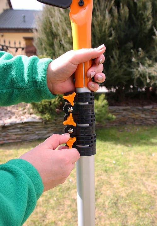 PIŁA DO CIĘCIA GAŁĘZI DREWNA NA WYSIĘGNIKU Z HAKIEM TELESKOPOWA 3M RĘKAWICE