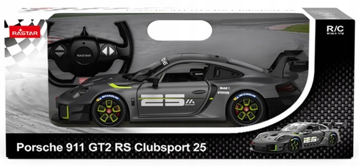 SAMOCHÓD ZDALNIE STEROWANY Porsche 911 GT2 RS LED AUTO RC RASTAR NA PILOTA
