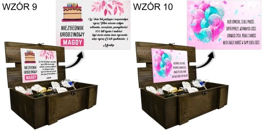 KUFEREK SKRZYNKA PREZENT NA URODZINY URODZINOWY 18 30 40 50
