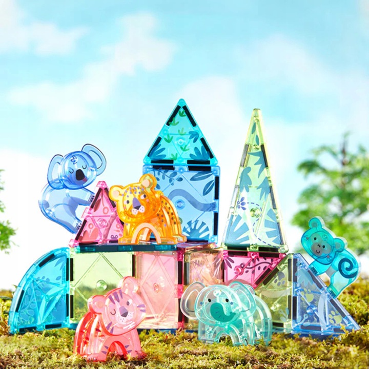 Klocki Magnetyczne Konstrukcyjne MiDeer 40 ELEMENTÓW Zestaw Edukacyjny