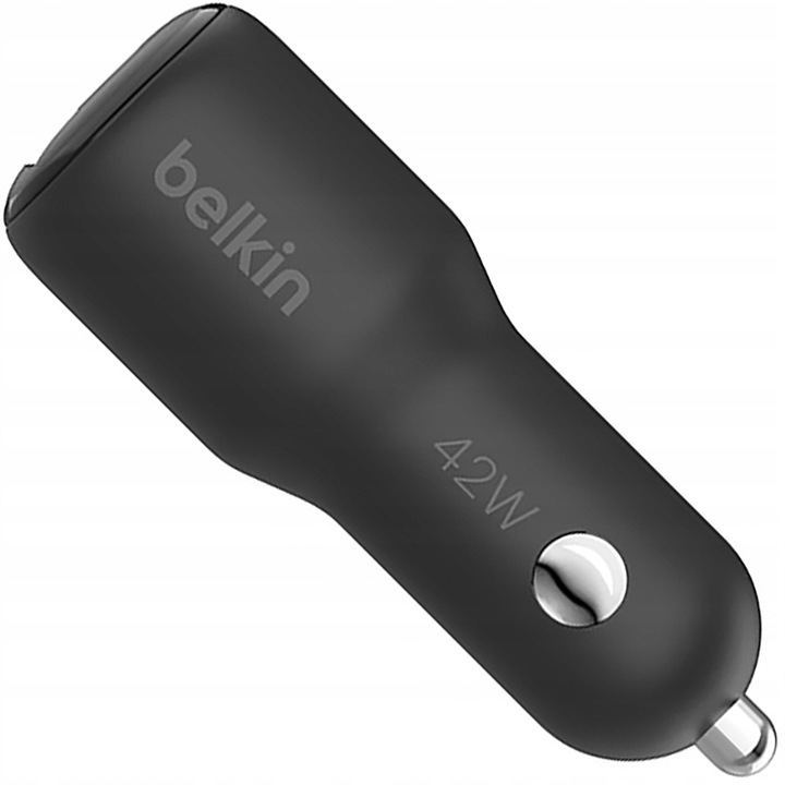 Belkin Ładowarka samochodowa - USB-C PD 3.0 3A PPS 30W + USB-A 12W, mała