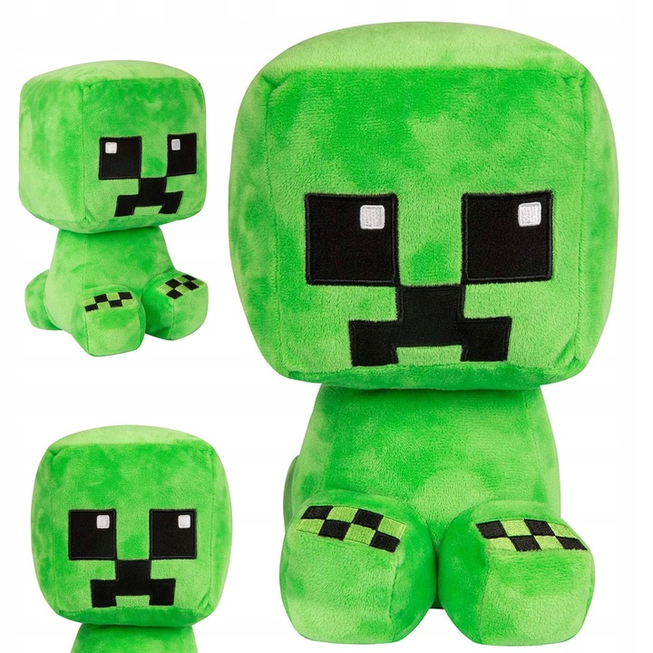 MINECRAFT ZIELONY LUDZIK DUŻA PLUSZOWA MASKOTKA PLUSZAK POSTAĆ Z GRY KRIPER