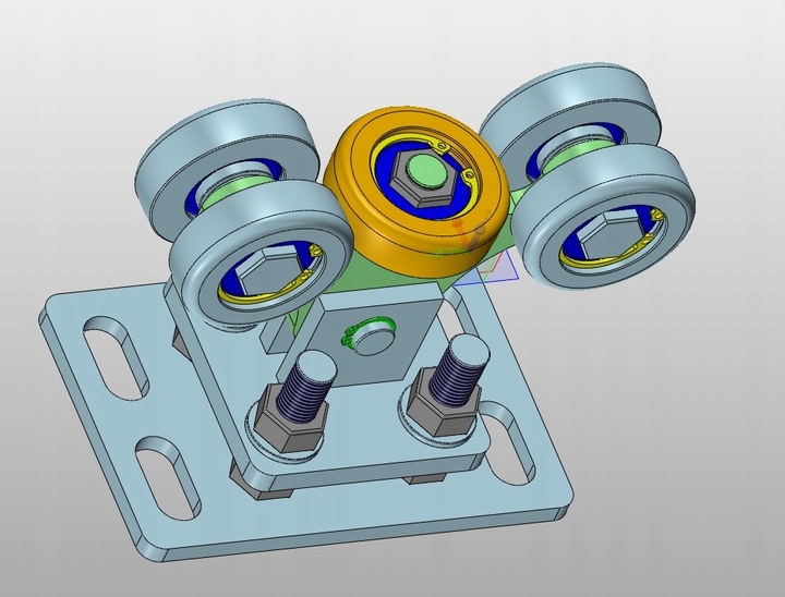 Zestaw wózek wózki rolki do bramy przesuwnej przesuwnych 70x70 rolk z Seger