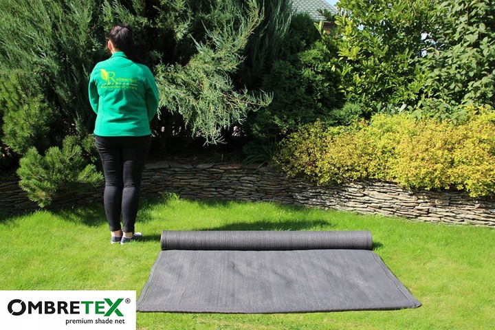Siatka Osłona 1,7x10m 95% Na Ogrodzenie Płot Balkon Mata Maskująca Antracyt