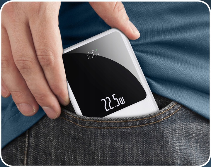 POWERBANK 10000MAH MOCNA SZYBKA ŁADOWARKA 22,5W 2XUSB A/USB-C WYŚWIETLACZ L