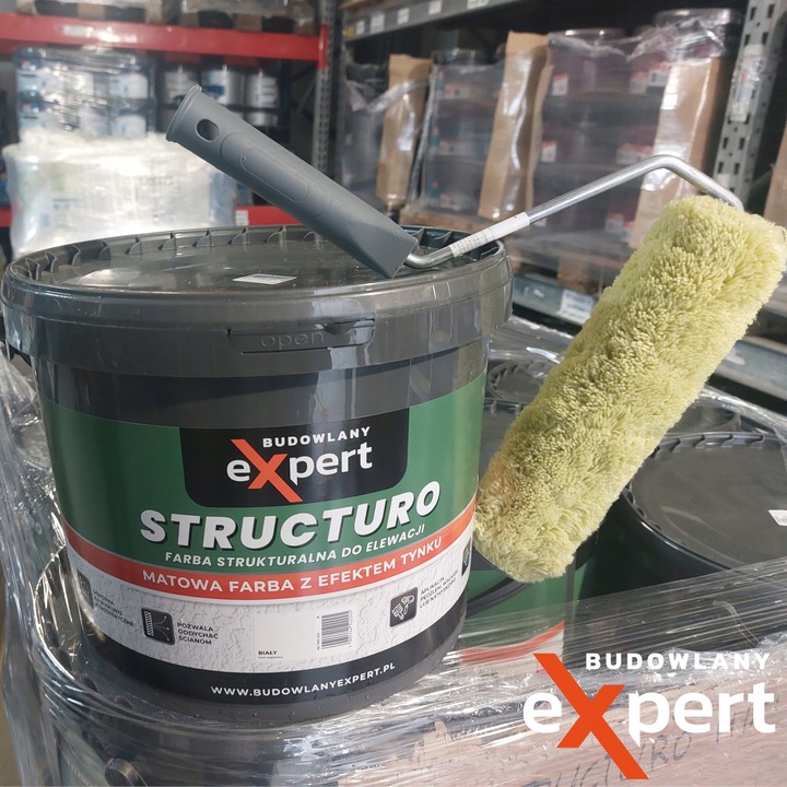 FARBA STRUKTURALNA ELEWACYJNA FASADOWA ZEWNĘTRZNA do malowania DO ZEWNĄTRZ