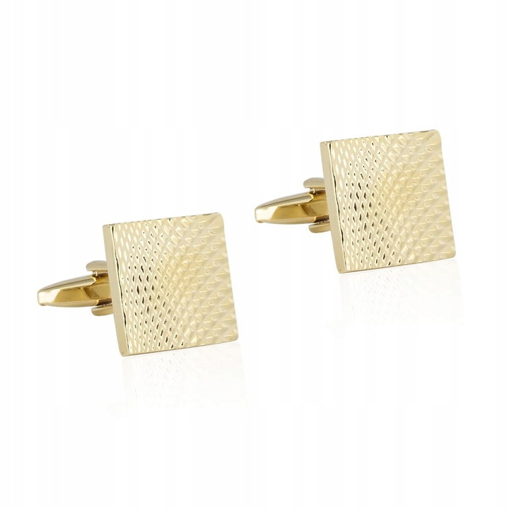 Spinki Do Mankietów Złote Koszuli Męskie Kwadratowe Diamentowane