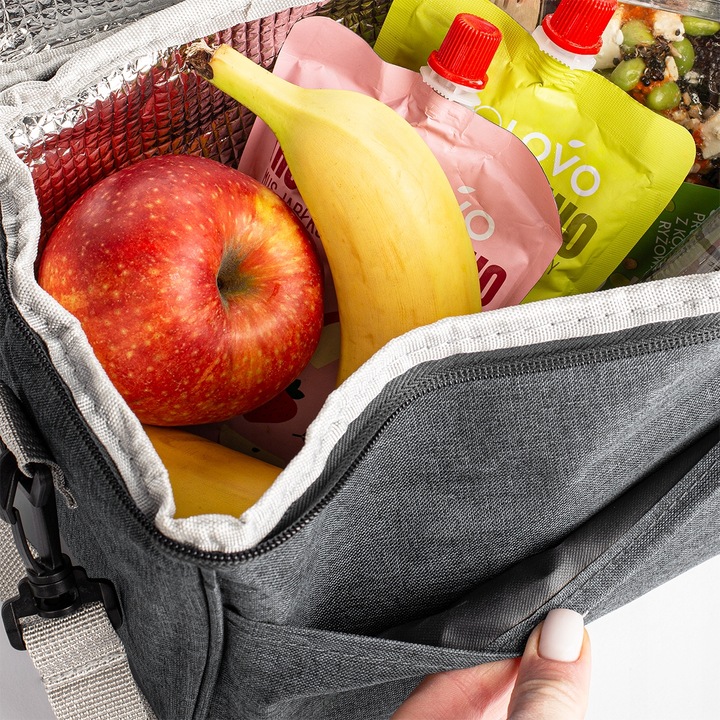 TORBA TERMICZNA ŚNIADANIOWA NA LUNCH TURYSTYCZNA 7,5L DUŻA WKŁAD CHŁODZĄCY