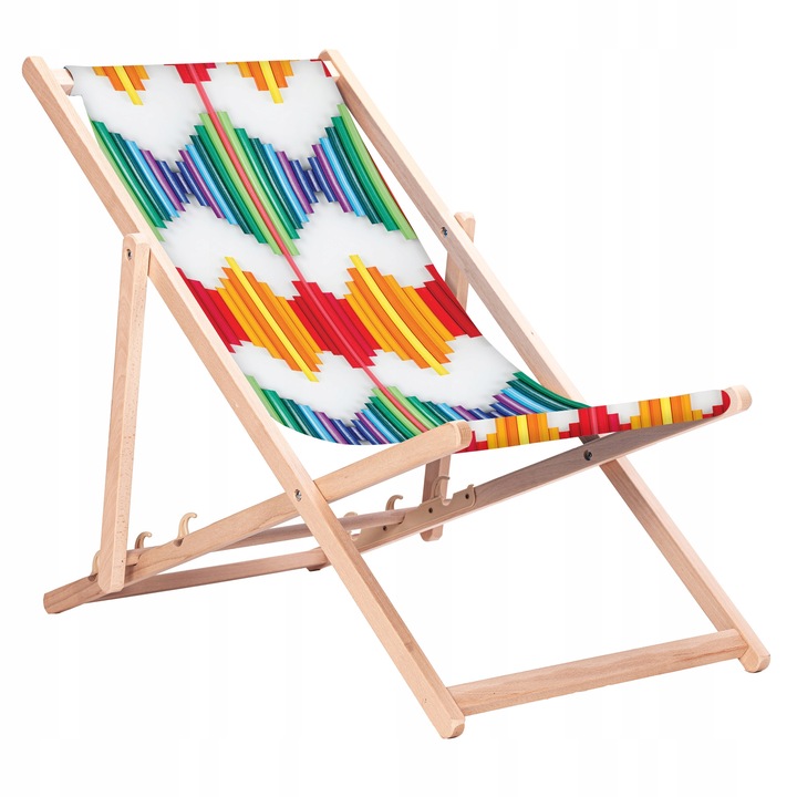 Leżak drewniany z nadrukiem Kredki KN75