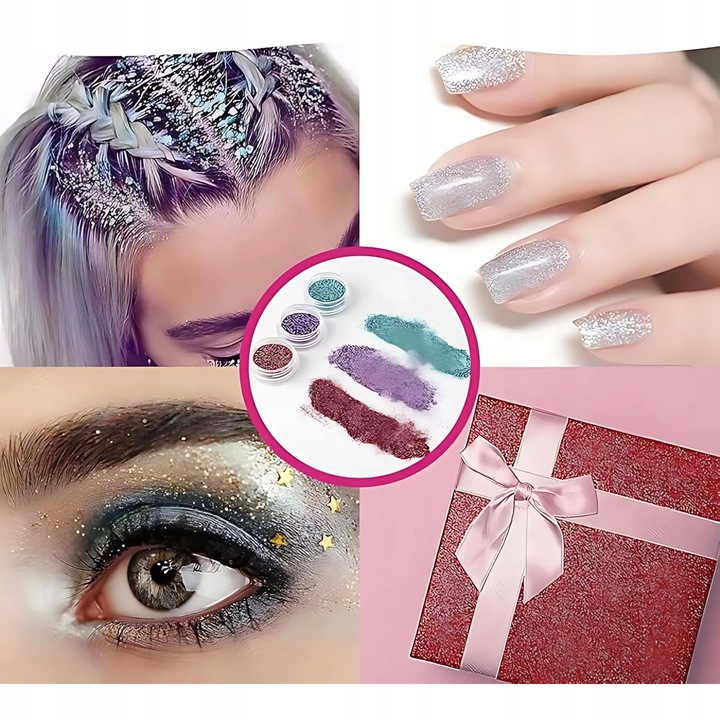 ZESTAW DO ROBIENIA TATUAŻY BROKATOWYCH SZABLONY ZMYWALNE BROKATY DLA DZIECI