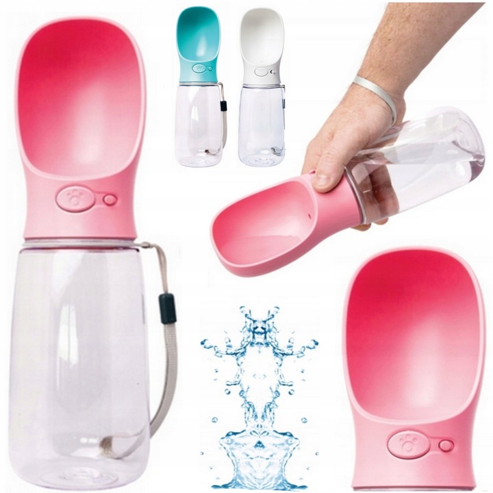 BUTELKA NA WODĘ DLA PSA BIDON POIDŁO MISKA 0,5L PRZENOŚNA SPACER TURYSTYCZN