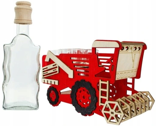 PREZENT NA URODZINY DLA ROLNIKA KARAFKA KOMBAJN Z KIELISZKAMI DLA FARMERA